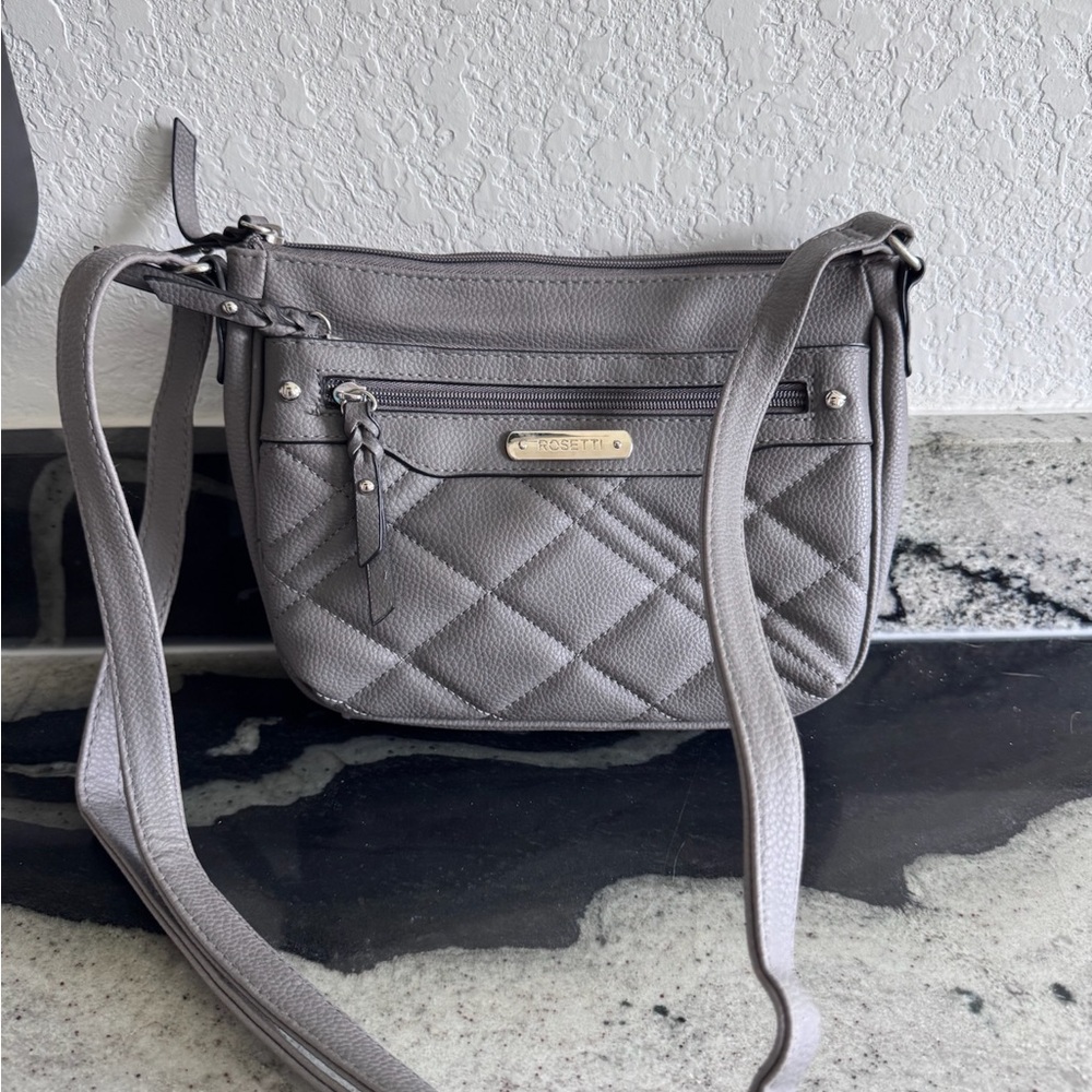 Rosetti Silver Quilted Crossbody Bag